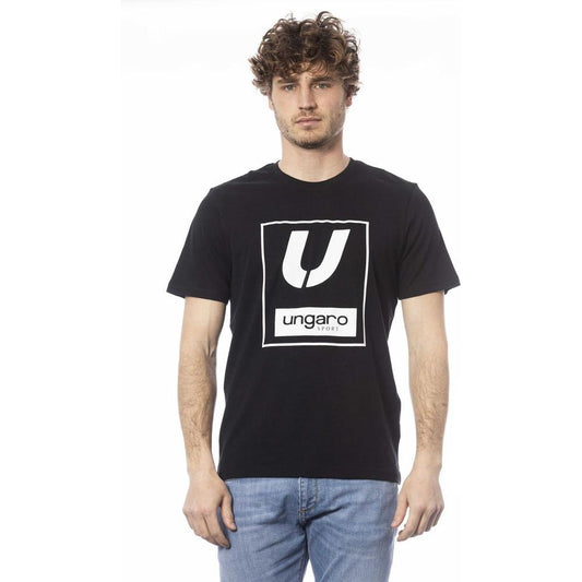 Ungaro Sport Black Cotton Men T-Shirt Ungaro Sport Gray