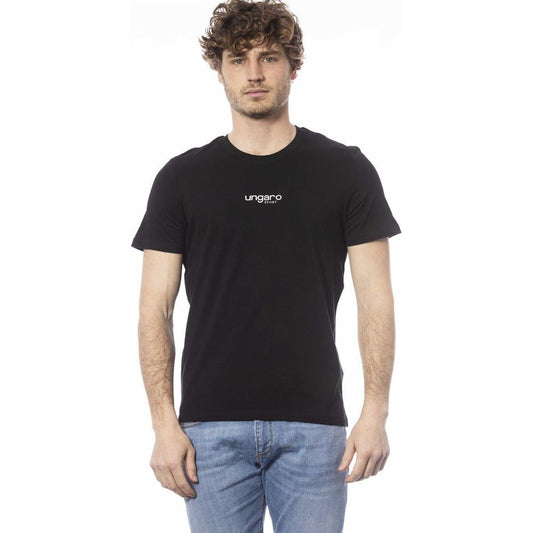 Ungaro Sport Black Cotton Men T-Shirt Ungaro Sport Tan