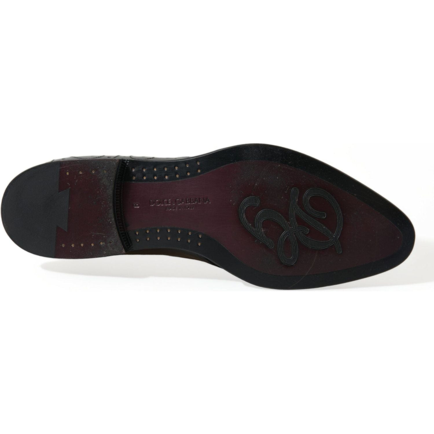 Dolce & Gabbana Black Leather Lace Up Formal Derby Dress Shoes