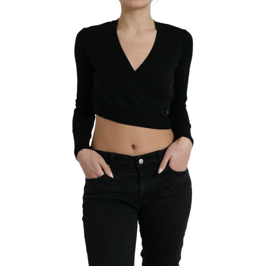 Dolce & Gabbana Elegant Black Virgin Wool Cardigan Sweater Dolce & Gabbana Rosy Brown
