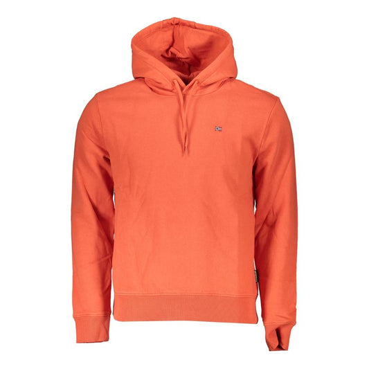 Napapijri Chic Pink Fleece Hooded Sweatshirt Napapijri Tomato