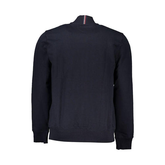 Tommy Hilfiger Sleek Blue Zip Sweatshirt with Embroidery Detail Tommy Hilfiger Dark Slate Gray