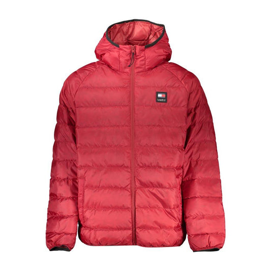 Tommy Hilfiger Chic Recycled Polyester Hooded Jacket Tommy Hilfiger Maroon