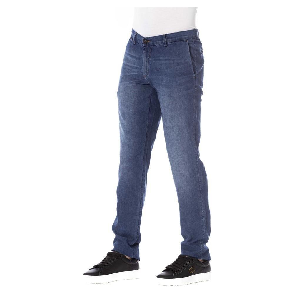 بنطلون جينز رجالي قطني أزرق من Trussardi Jeans