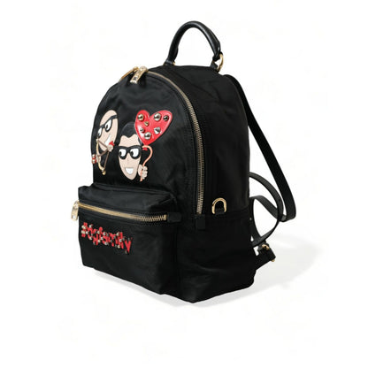 Dolce & Gabbana Black #DGFAMILY Embellished Backpack VULCANO Bag