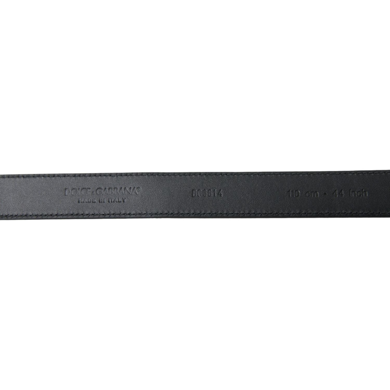 Dolce & Gabbana Black Goat Leather Antique Metal Buckle Belt