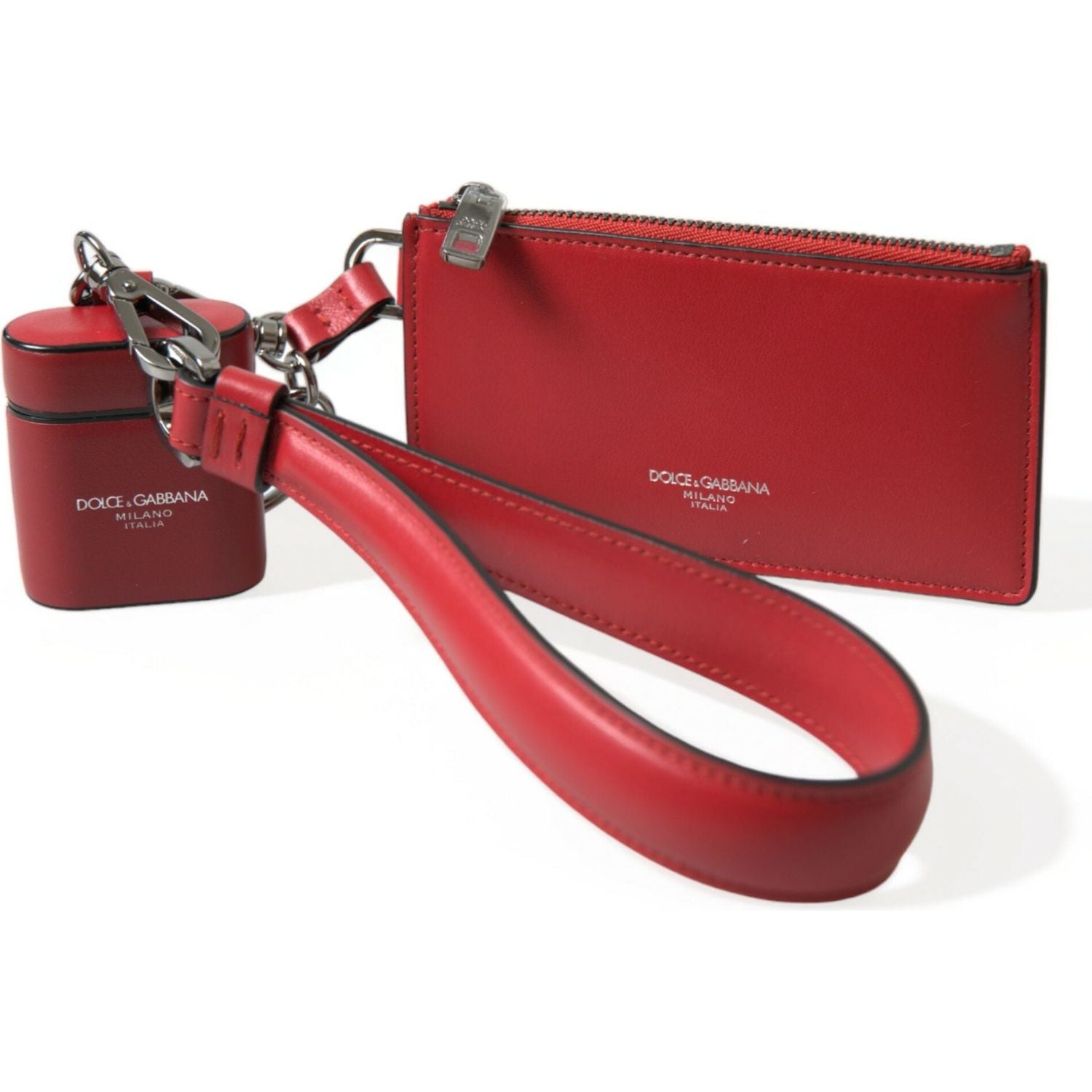 حافظة ايربودز جلدية حمراء أنيقة من دولتشي اند غابانا