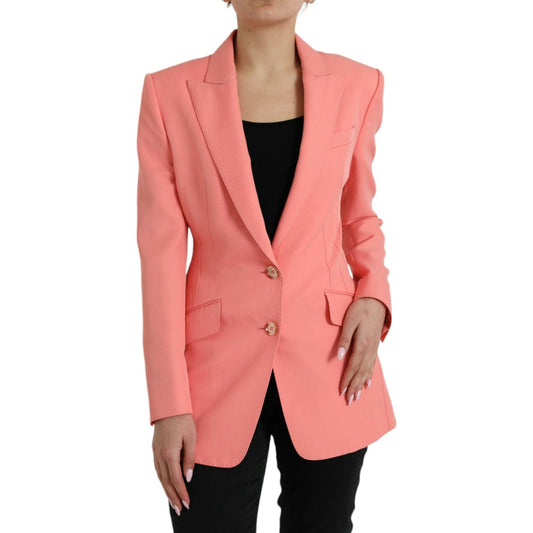 Dolce & Gabbana Chic Pink Peak Lapel Blazer Dolce & Gabbana Light Coral
