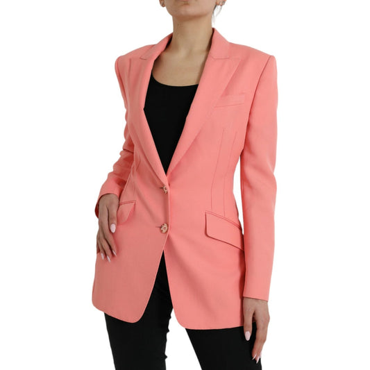 Dolce & Gabbana Chic Pink Peak Lapel Blazer Dolce & Gabbana Light Coral