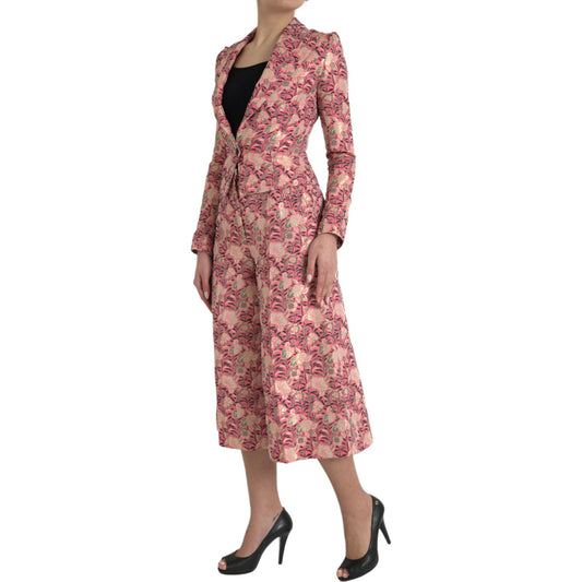 Dolce & Gabbana Elegant Pink Slim Fit Two-Piece Suit Dolce & Gabbana Rosy Brown