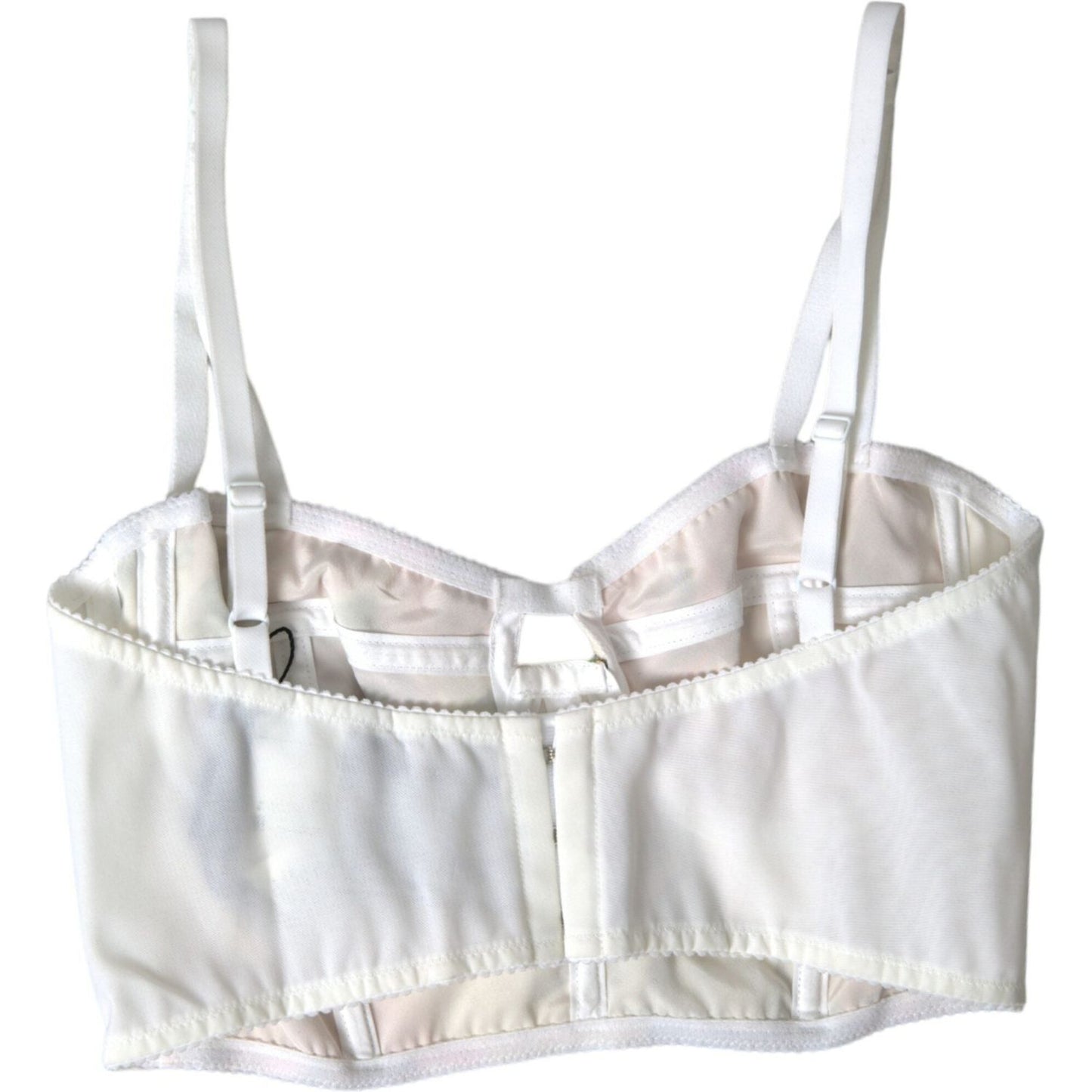 Dolce & Gabbana Multicolor Floral Sleeveless Bustier Crop Top