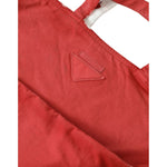 Prada Red Jersey Fabric Logo Shoulder Shopping Tote Bag BAG1192