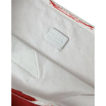 Prada Red Jersey Fabric Logo Shoulder Shopping Tote Bag BAG1192