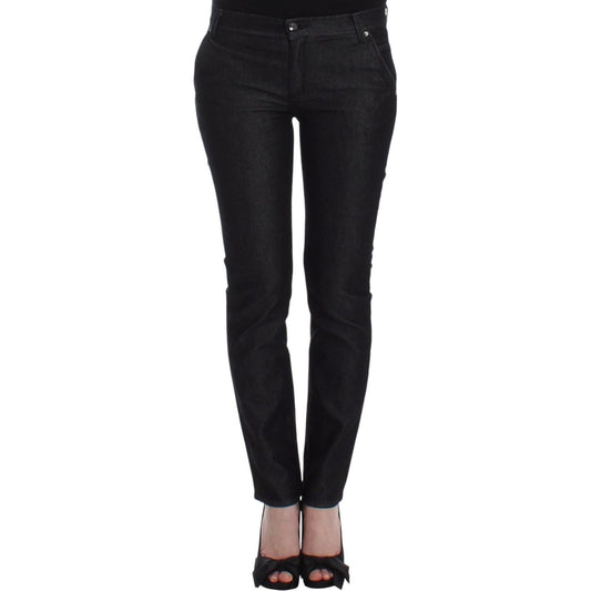 Ermanno Scervino Chic Black Skinny Jeans - Elegant & Slim Fit Jeans & Pants Ermanno Scervino Black