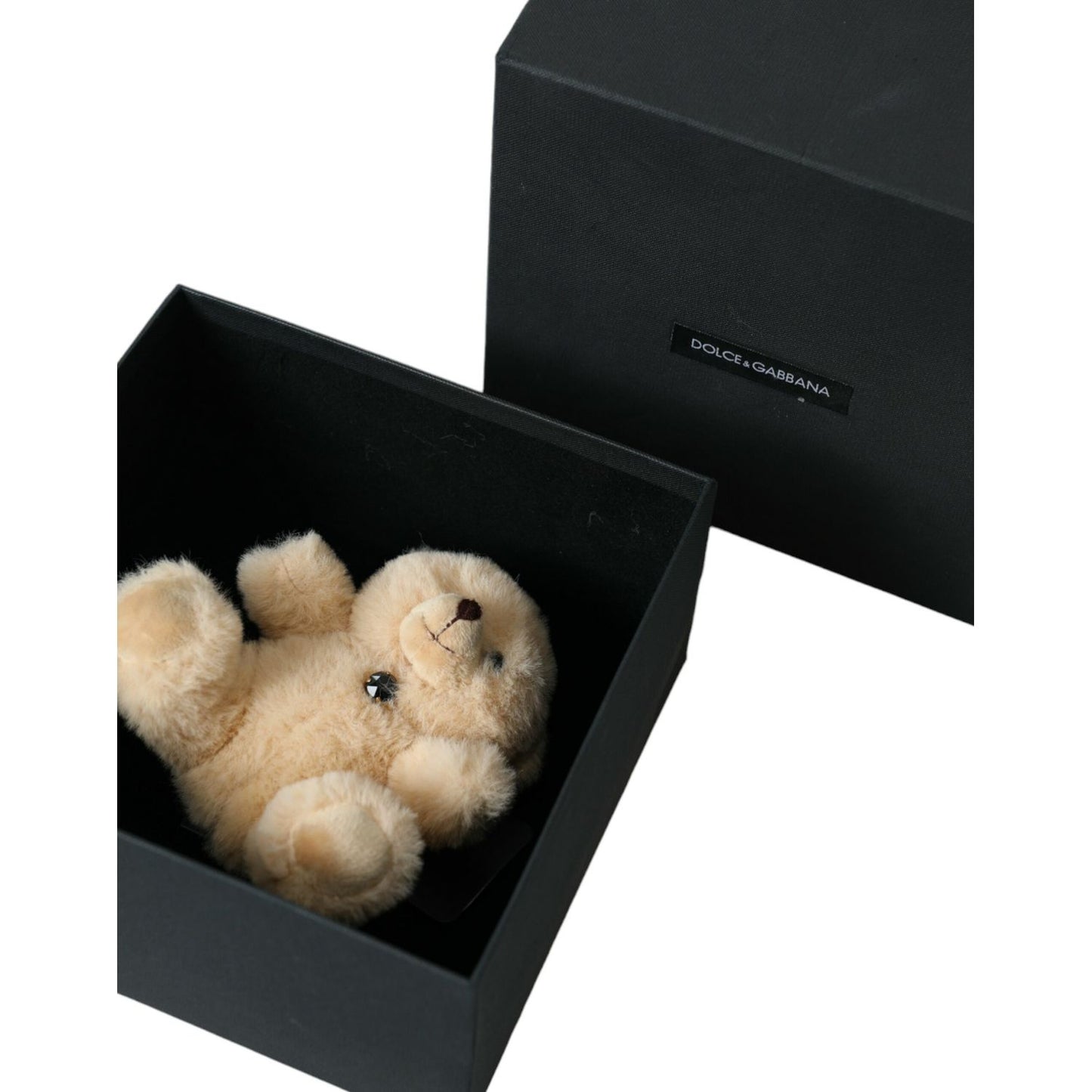 Dolce & Gabbana Beige Teddy Bear Mesh Net Band Hair Clip