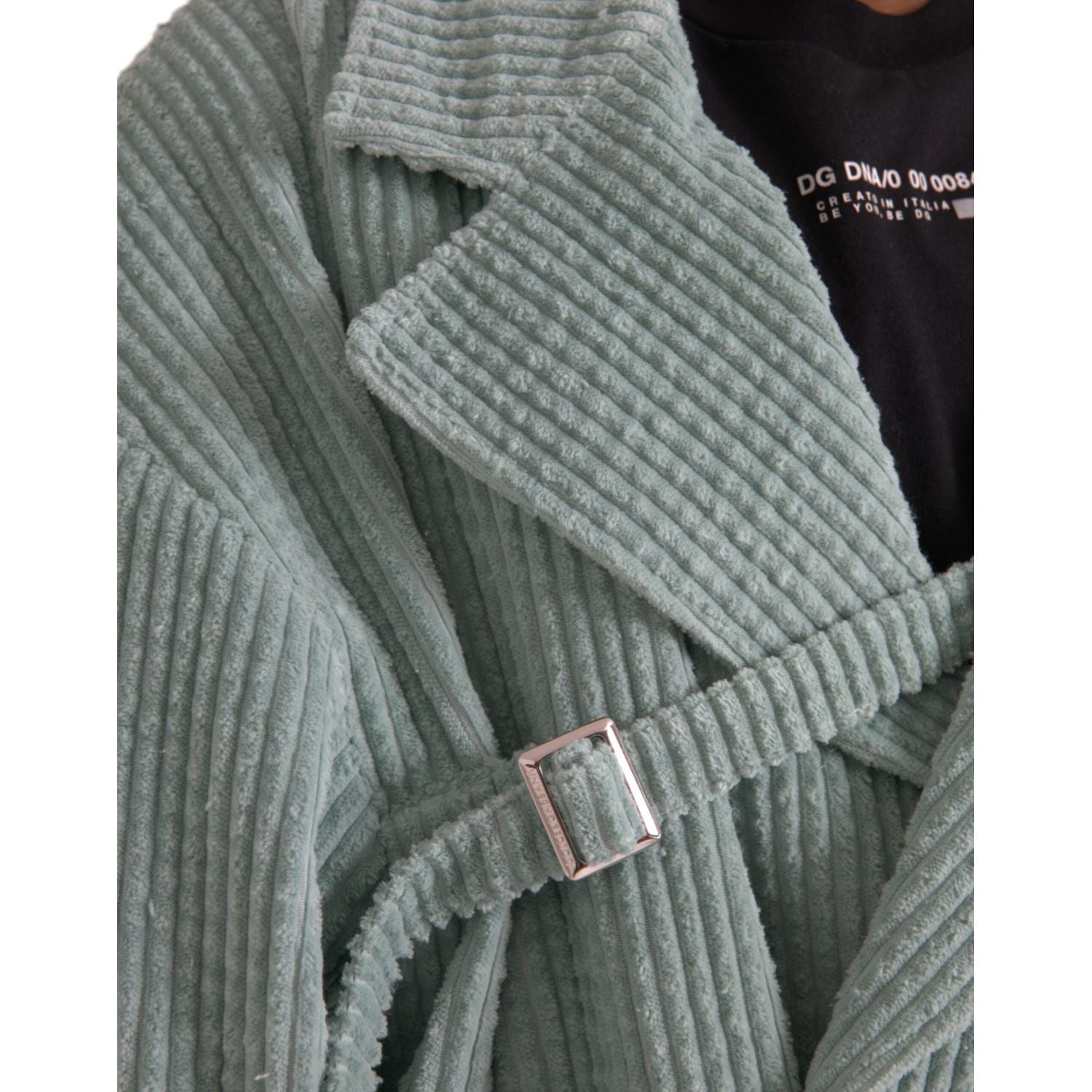 سترة دولتشي آند غابانا زرقاء مزدوجة الصدر من القطن المخملي