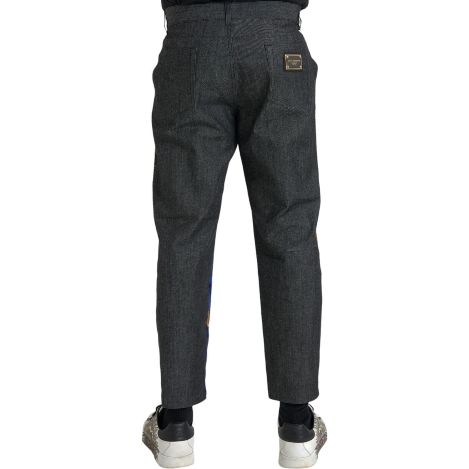 بنطلون Dolce &amp; Gabbana متعدد الألوان من القطن بنقشة النمر والفهد