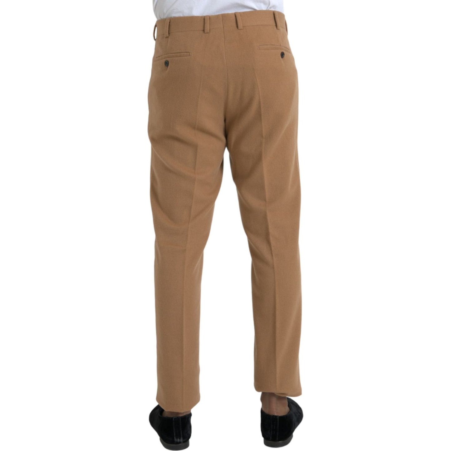 Prada Beige Cashmere Men Straight Fit Dress Pants PAN75304-54