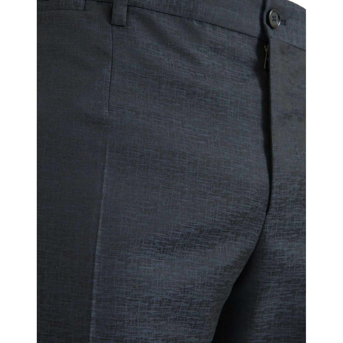 Dolce & Gabbana Blue Wool Men Skinny Dress Pants