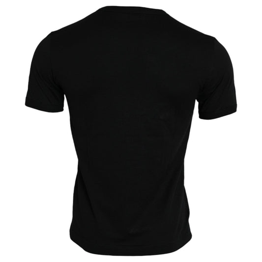 Dolce & Gabbana Black #DGFamily Cotton Crew Neck T-shirt Dolce & Gabbana Black