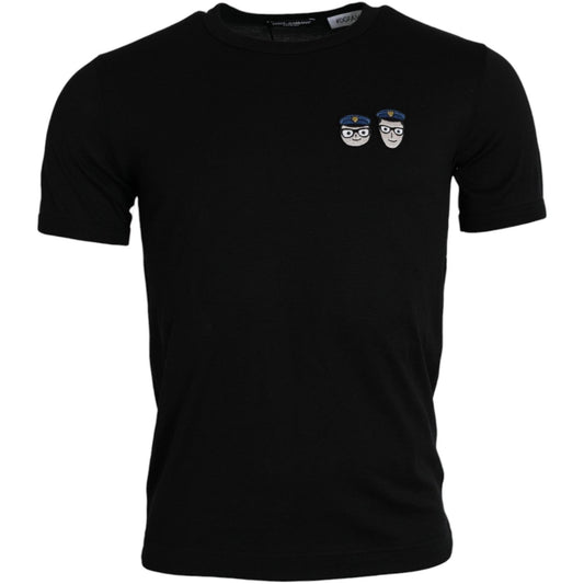 Dolce & Gabbana Black #DGFamily Cotton Crew Neck T-shirt Dolce & Gabbana Black