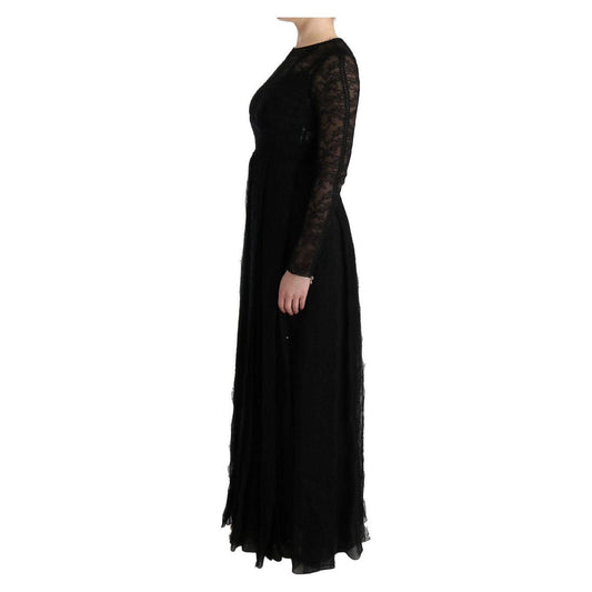 Dolce & Gabbana Elegant Black Sheath Long Sleeve Dress Dolce & Gabbana Black