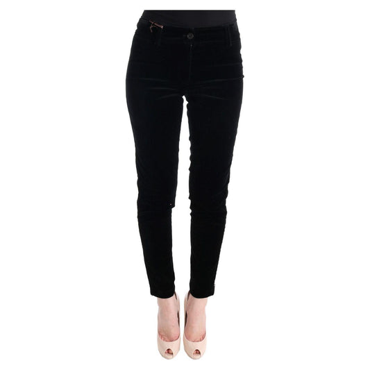 Ermanno Scervino Chic Black Slim Fit Cropped Pants Jeans & Pants Ermanno Scervino Black