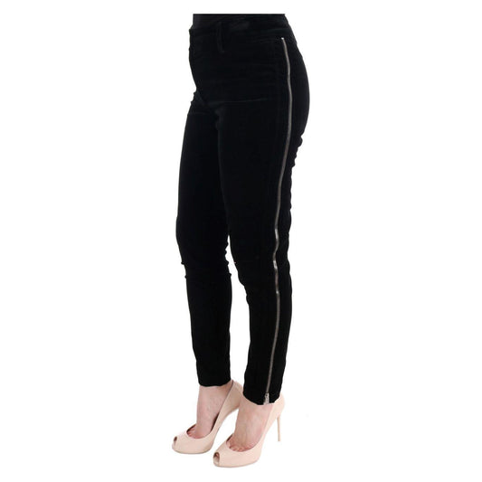 Ermanno Scervino Chic Black Slim Fit Cropped Pants Jeans & Pants Ermanno Scervino Gray