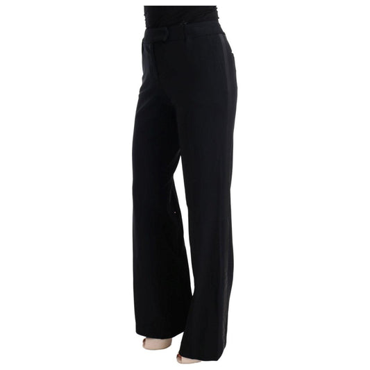 Ermanno Scervino Chic Black Bootcut Formal Pants Ermanno Scervino Black