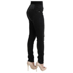 Acht Chic Slim Fit Black Cotton Jeans Jeans & Pants Acht Black