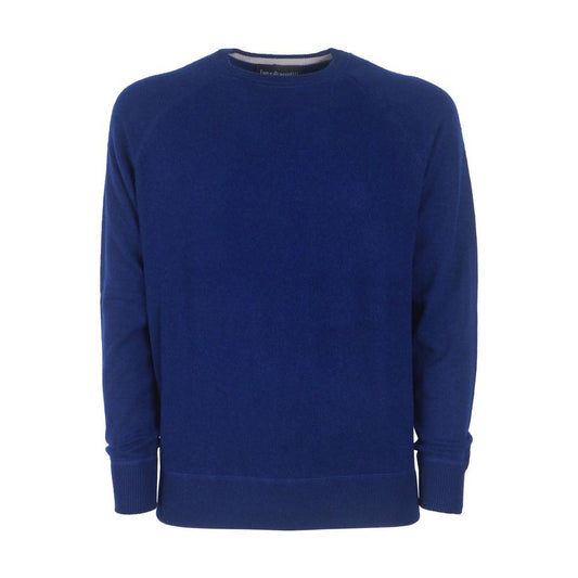 Emilio Romanelli Blue Cashmere Men Sweater Emilio Romanelli Midnight Blue