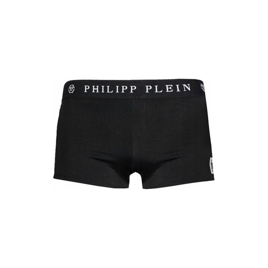 Philipp Plein Black Polyamide Men's Swimwear Boxer Philipp Plein Black