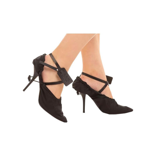 Off-White Black Calfskin Women Pump Off-White Tan