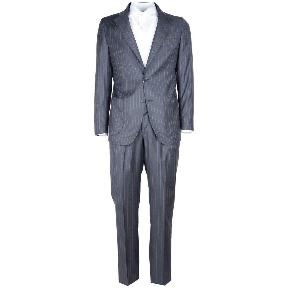 Made in Italy Gray Wool Men's Suit