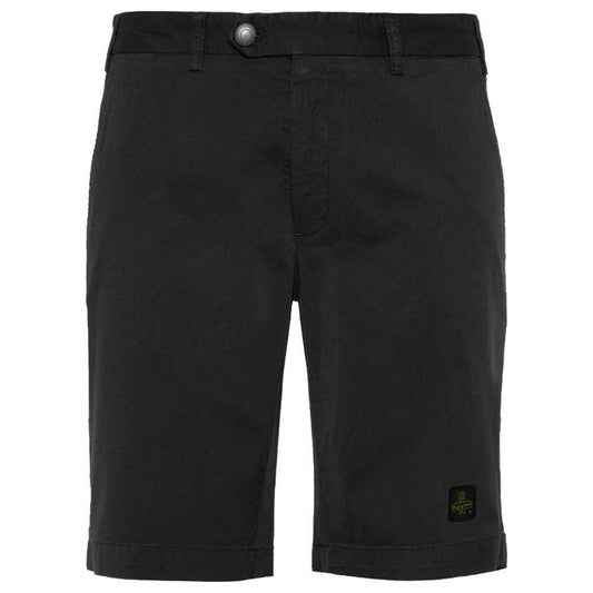 Refrigiwear Elegant Beige Bermuda Shorts with Logo Patch Refrigiwear Dark Slate Gray
