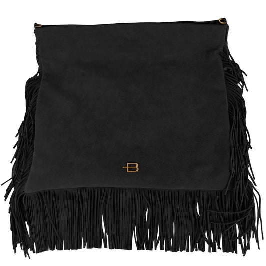 Baldinini Trend Black Calfskin Women Crossbody Bag Baldinini Trend Black