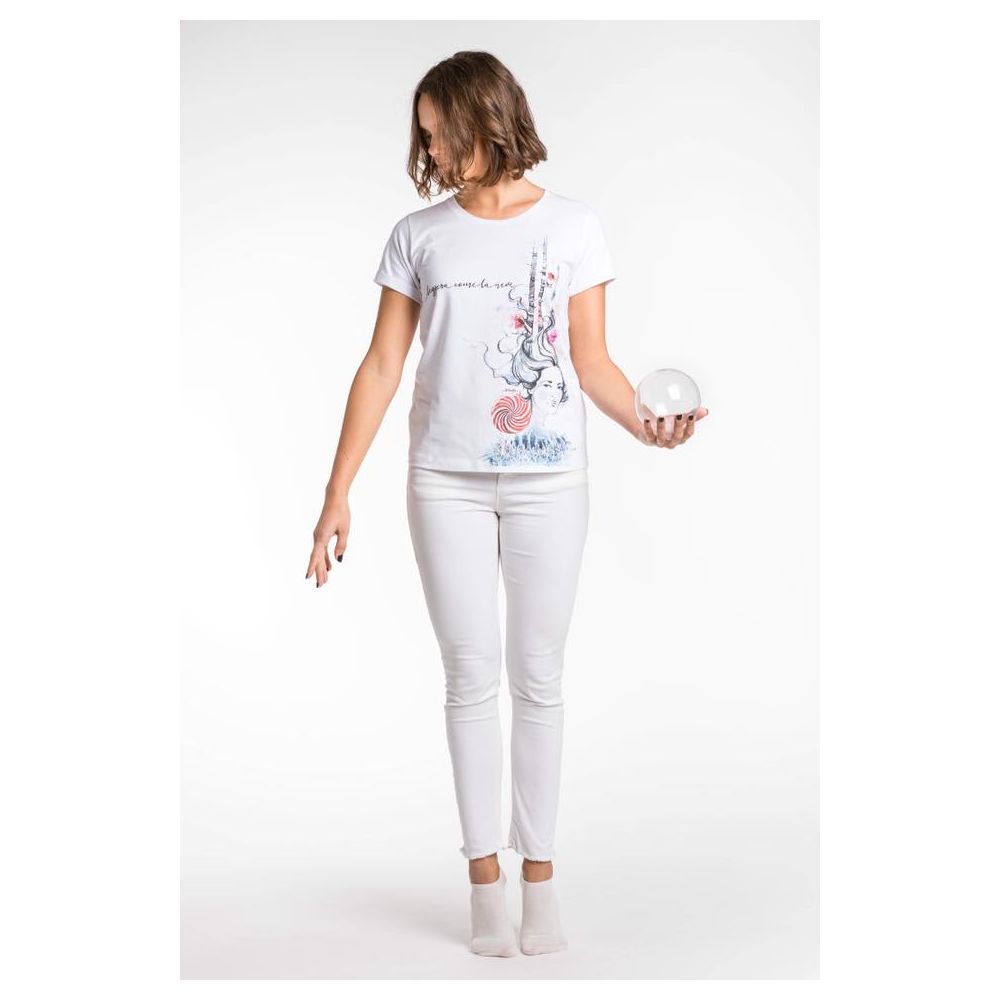 A.Tratti White Viscose Women Top