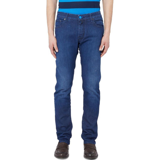 Jacob Cohen Sleek Slim Fit Dark Blue Denim Elegance