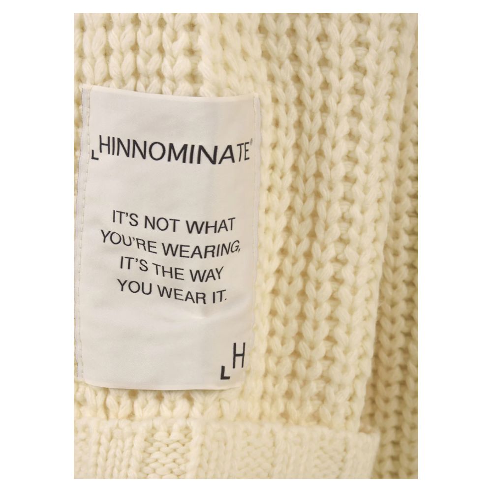 Hinnominate White Marabou Women Cardigan
