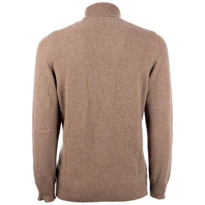 Emilio Romanelli Brown Cashmere Men Sweater