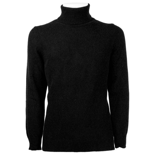 Emilio Romanelli Black Cashmere Men Sweater Emilio Romanelli Black