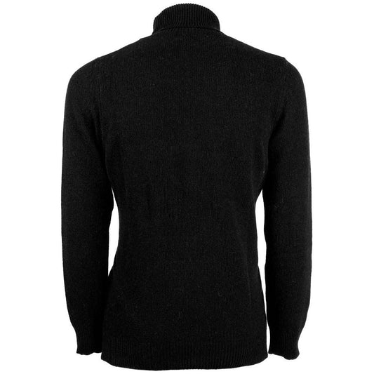 Emilio Romanelli Black Cashmere Men Sweater Emilio Romanelli Black