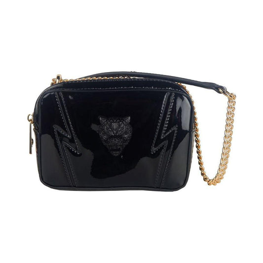 Plein Sport Elegant Black Chain Strap Shoulder Bag Plein Sport Black