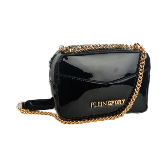 Plein Sport Elegant Black Chain Strap Shoulder Bag Plein Sport Black