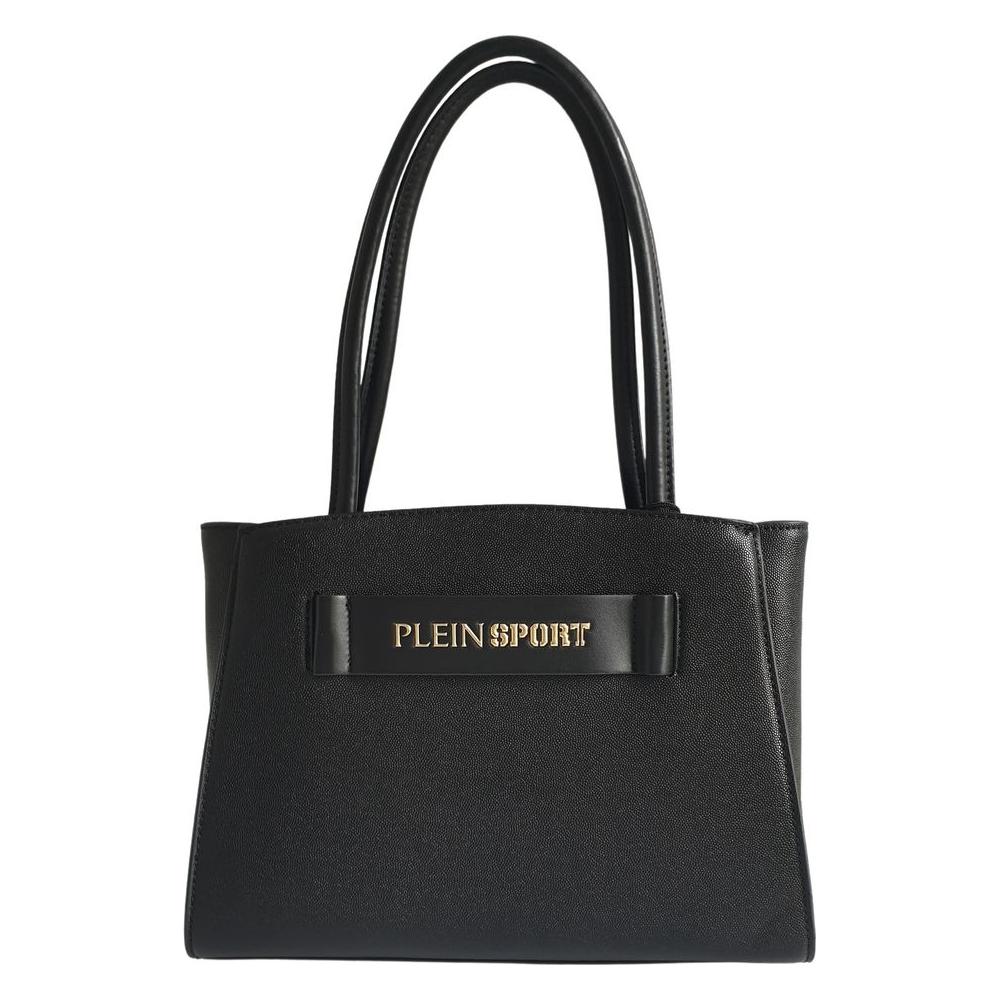 Plein Sport Sleek Black Three-Compartment Tote Bag Plein Sport Dark Slate Gray