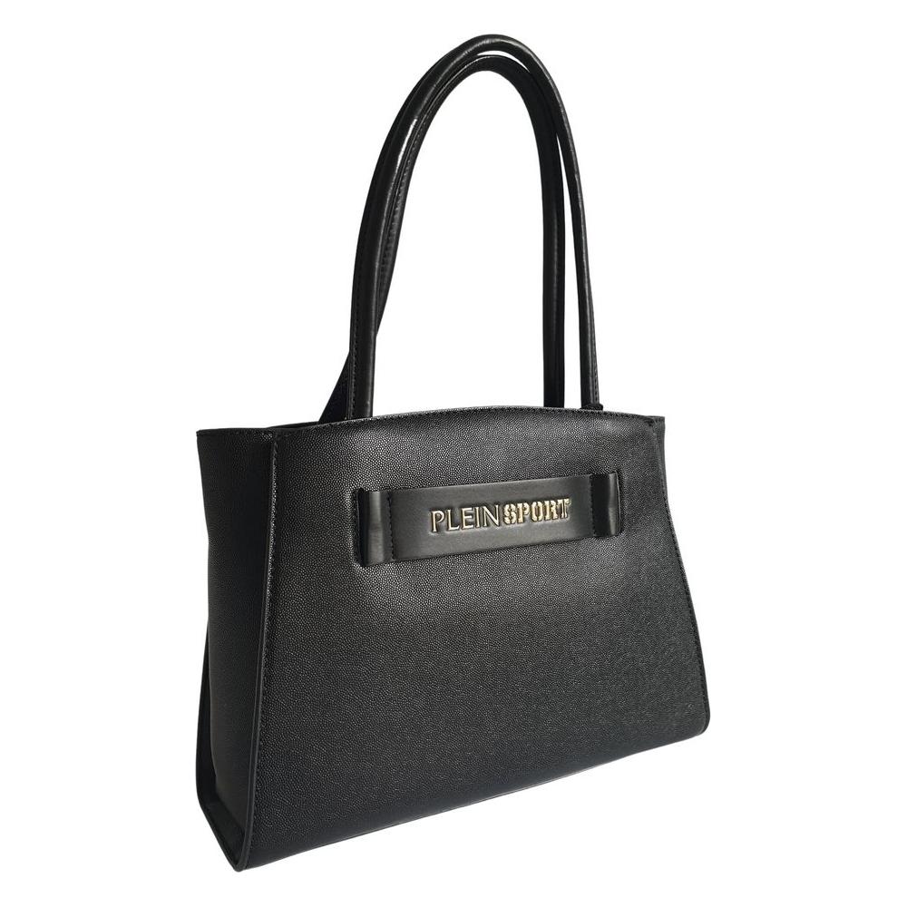 Plein Sport Sleek Black Three-Compartment Tote Bag Plein Sport Dark Slate Gray