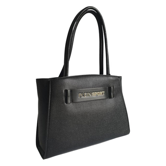 Plein Sport Sleek Black Three-Compartment Tote Bag Plein Sport Dark Slate Gray