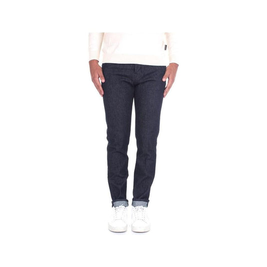 Jacob Cohen Sleek Slim Fit Designer Jeans with Leather Detail
