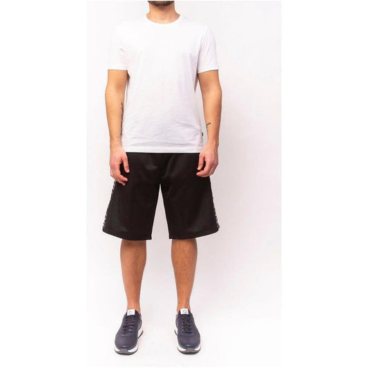 Bikkembergs Sleek Anniversary Striped Bermuda Shorts Bikkembergs White Smoke