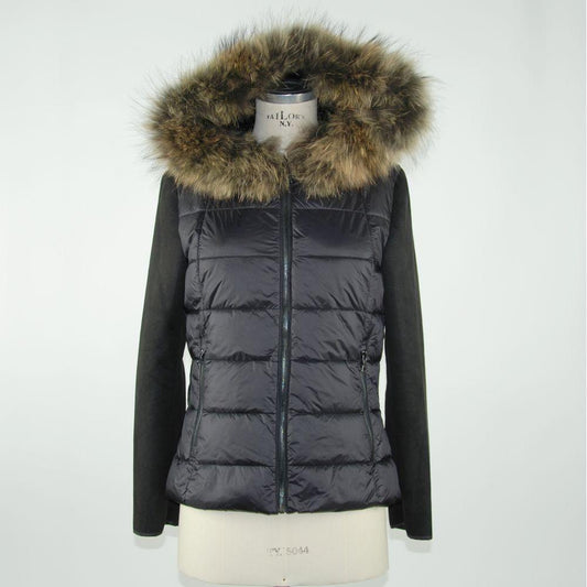 Emilio Romanelli Black Polyester Women Jacket Emilio Romanelli Light Gray